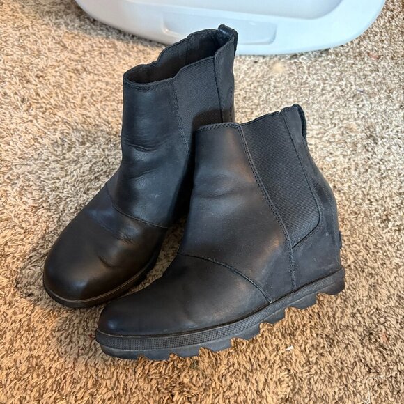Sorel Joan of Arctic Wedge II black boots - Picture 1 of 6